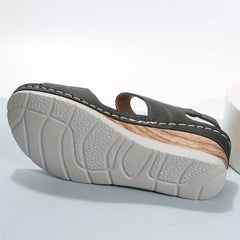 Women's Wedge Sandals Open Toe Ankle Strap Shoes