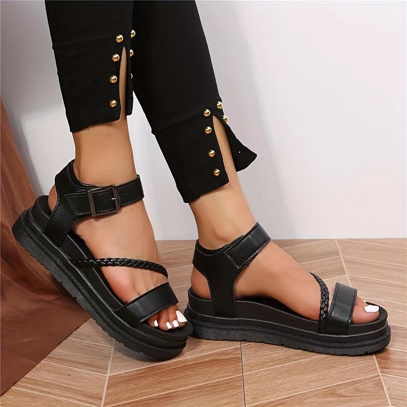Women's Braided Band Platform Sandals