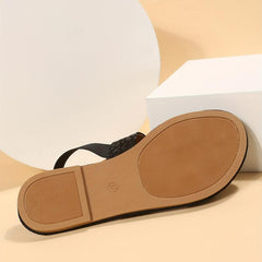 Women's Casual Flat Sandals Comfy Open Toe Slip On Shoes