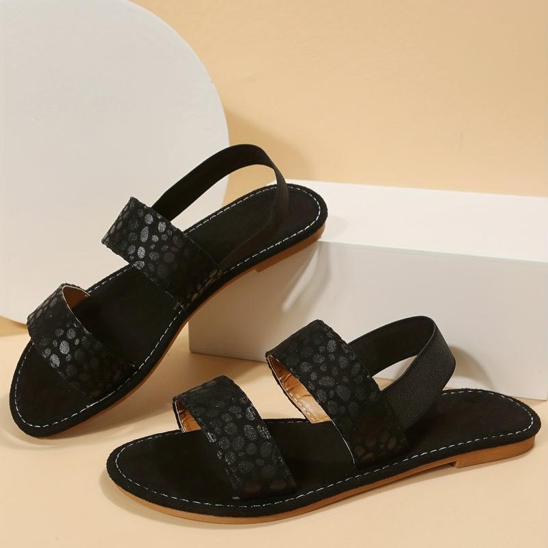 Women's Casual Flat Sandals Comfy Open Toe Slip On Shoes