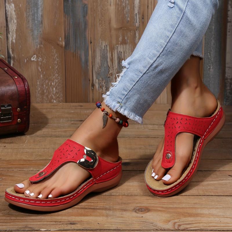 Women's Flat Thong Sandals Comfortable Open Toe Slip On Shoes
