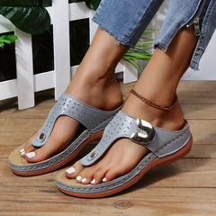 Women's Flat Thong Sandals Comfortable Open Toe Slip On Shoes
