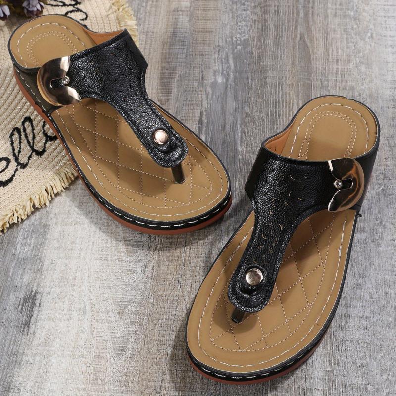 Women's Flat Thong Sandals Comfortable Open Toe Slip On Shoes