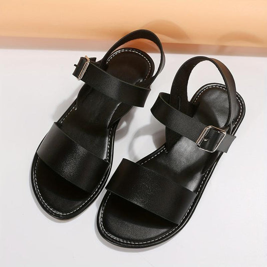 Women's Flat Sandals Ankle Buckle Strap Outdoor Shoes