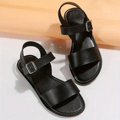 Women's Flat Sandals Ankle Buckle Strap Outdoor Shoes
