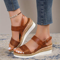 Women's Espadrille Wedge Sandals Ankle Strap Slingback Shoes
