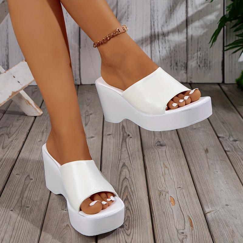 Women's Chunky Heel Platform Sandals Open Toe Non Slip Shoes
