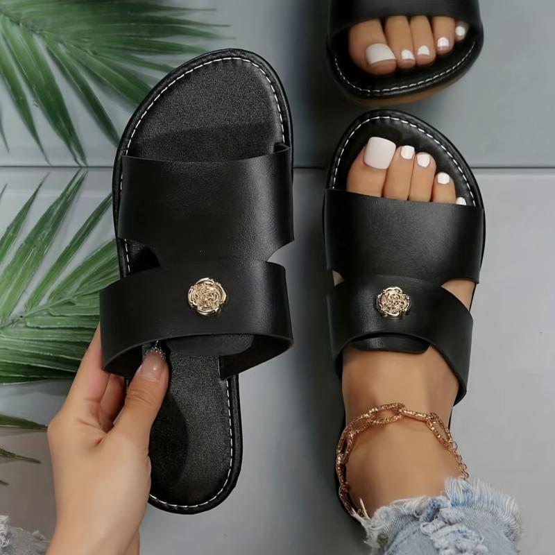 Women's Casual Slide Sandals Open Toe Non Slip Shoes