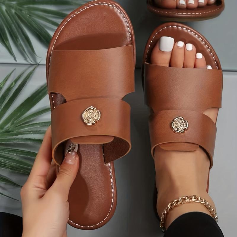 Women's Casual Slide Sandals Open Toe Non Slip Shoes