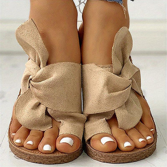 Women's Bow Flat Slippers Non Slip Beach Slippers