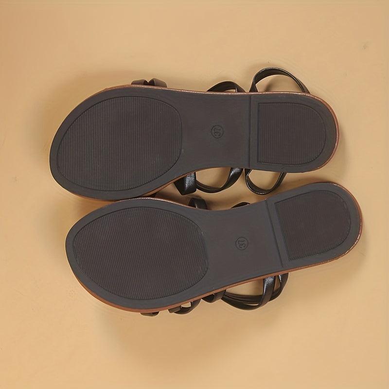Women's Cross Strap Slide Sandals Casual Flat Shoes
