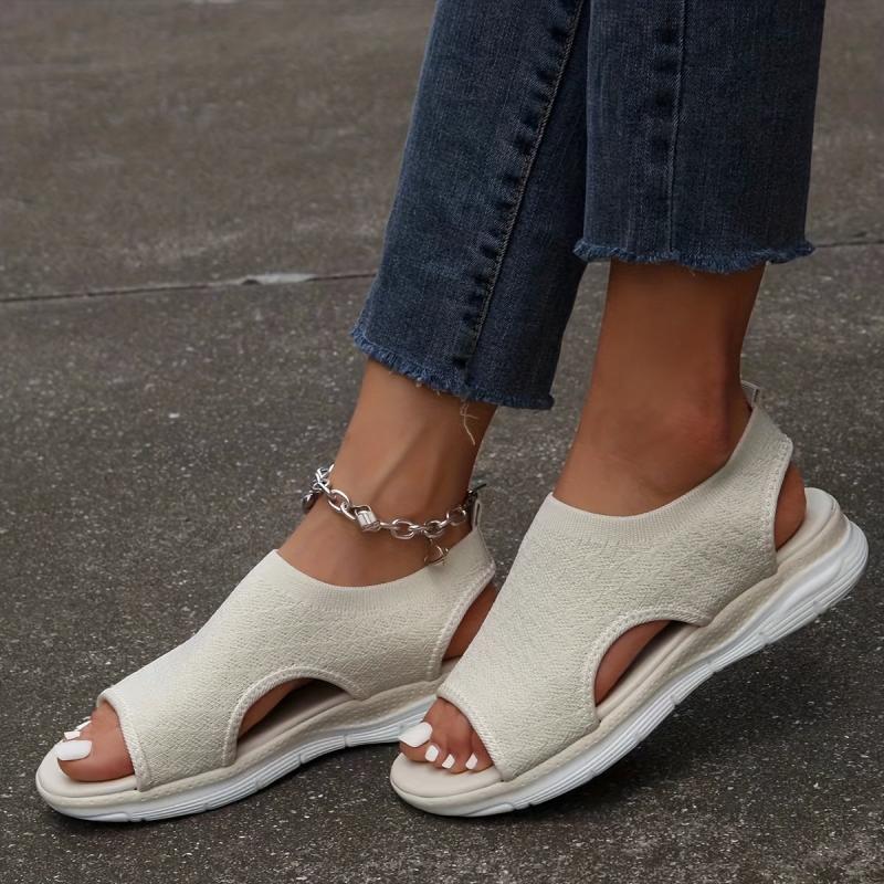 Breathable Cut Out Platform Slip On Sandals for Women