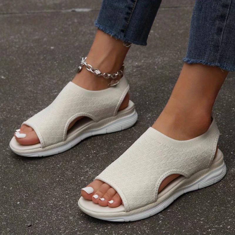 Breathable Cut Out Platform Slip On Sandals for Women