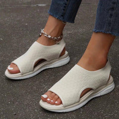 Breathable Cut Out Platform Slip On Sandals for Women