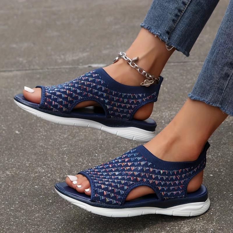 Breathable Cut Out Platform Slip On Sandals for Women