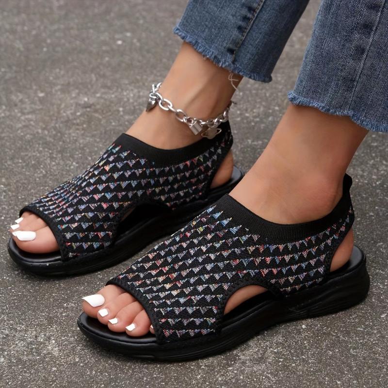 Breathable Cut Out Platform Slip On Sandals for Women