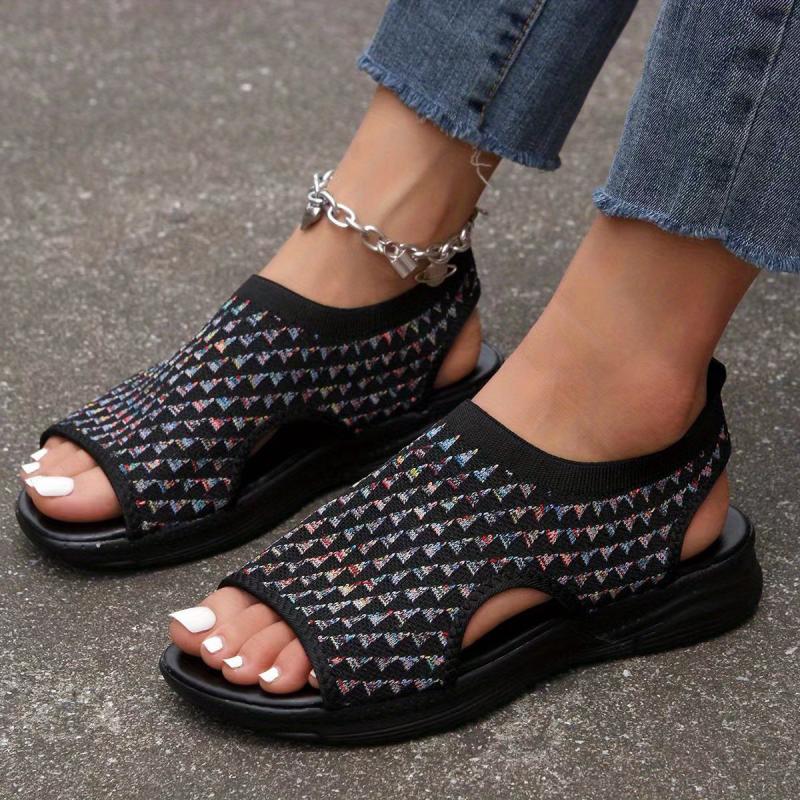 Breathable Cut Out Platform Slip On Sandals for Women