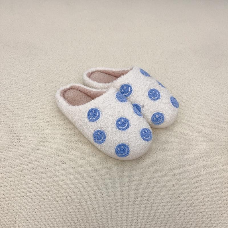 Women's Smile Face Slippers Warm Cozy Plush Shoes