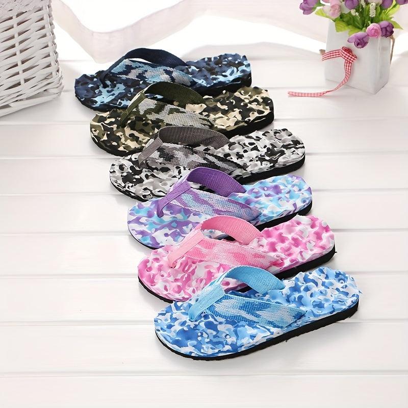 Women's Camo Flip Flops Comfy Sandals for Summer