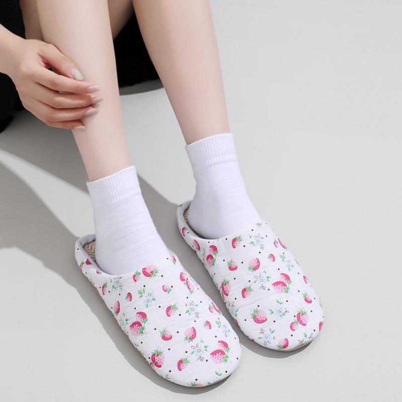 Women's Warm Flat Slides Soft House Slippers