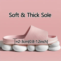 Ultra Soft Women's Slides Minimalist Solid Bathroom Shoes