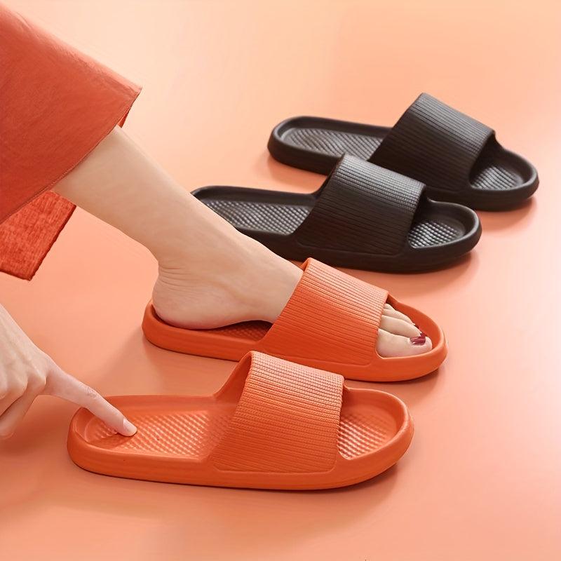 Ultra Soft Women's Slides Minimalist Solid Bathroom Shoes