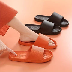 Ultra Soft Women's Slides Minimalist Solid Bathroom Shoes