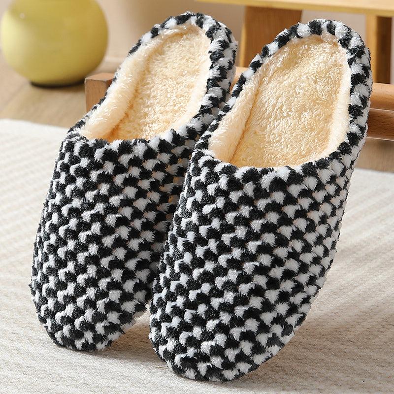 Women's Plush Lined Slippers Comfy Closed Toe House Shoes