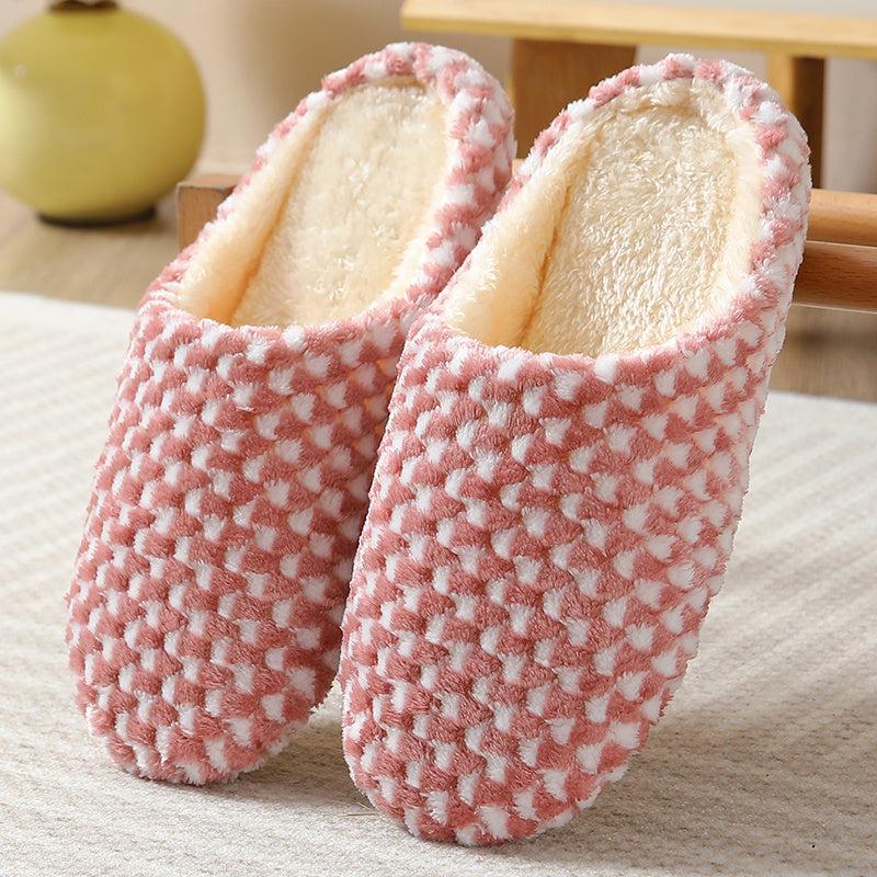 Women's Plush Lined Slippers Comfy Closed Toe House Shoes
