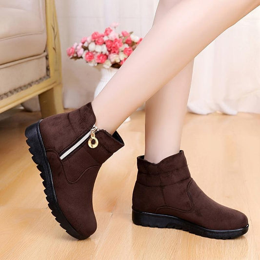 Women's Plush Lined Snow Boots Warm & Cozy Ankle High Non Slip Shoes
