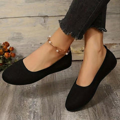 Women's Knitted Ballet Flats Soft Sole Non Slip Shoes