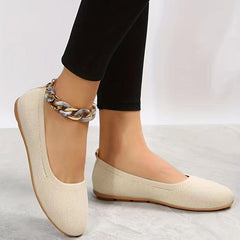 Women's Knitted Ballet Flats Soft Sole Non Slip Shoes