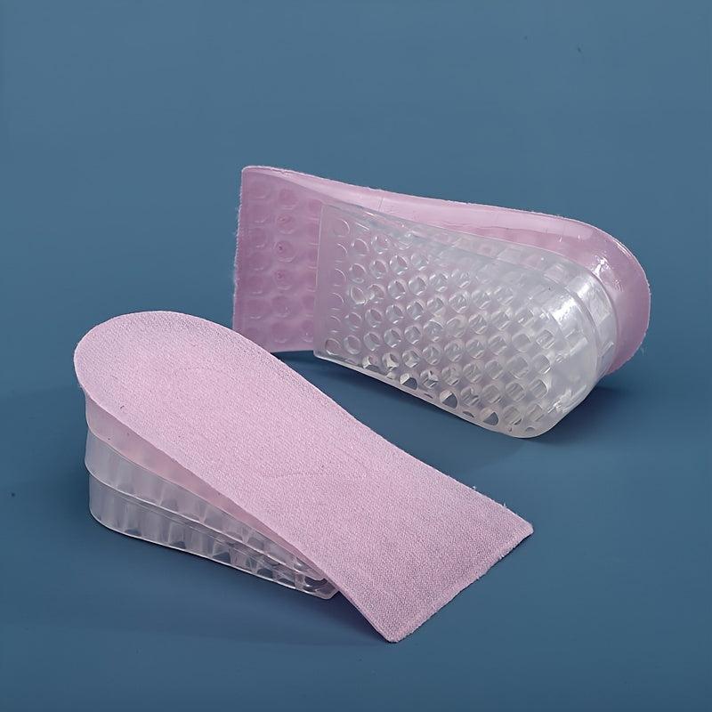 Invisible Heightening Silicone Insoles Soft Sole Shock Absorption 0.8in-2in