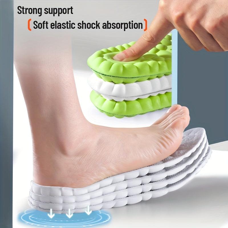 4D Sports Shoes Insoles Soft Running Insole Shock Absorption Arch Support