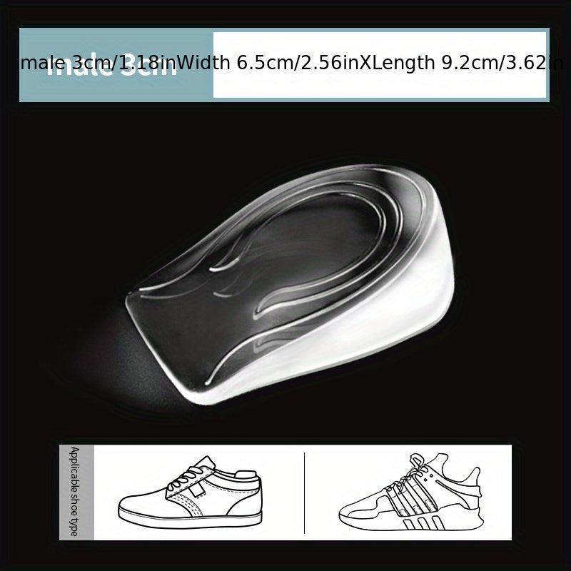 Silicone Gel Height Increase Insole Heel Lifting Inserts Foot Care Protector