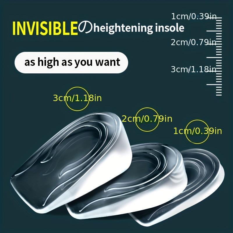 Silicone Gel Height Increase Insole Heel Lifting Inserts Foot Care Protector