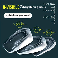 Silicone Gel Height Increase Insole Heel Lifting Inserts Foot Care Protector