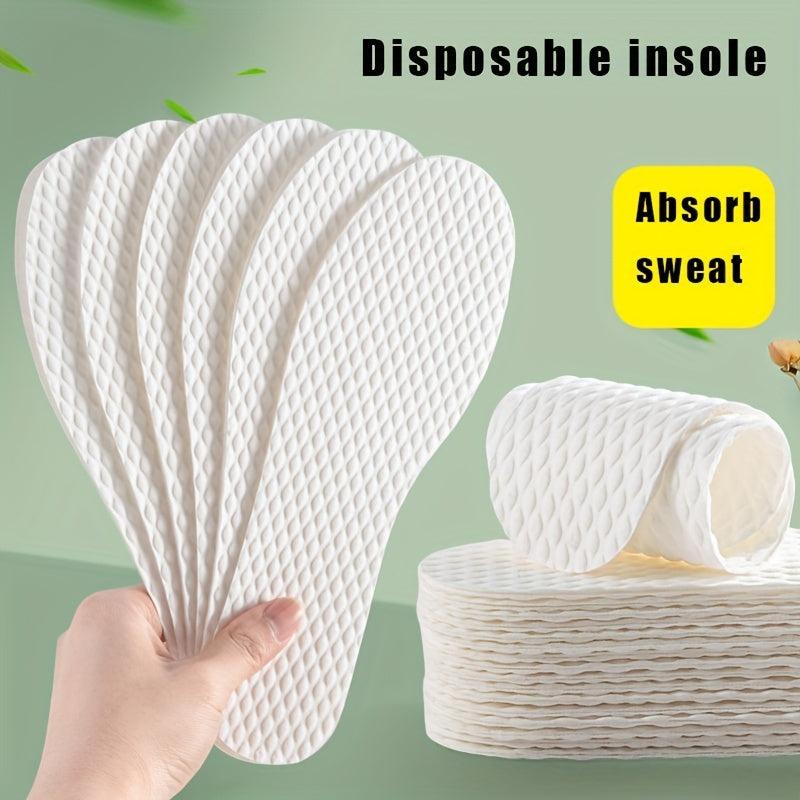 10 Pairs Disposable Insoles Sweat Absorbing Deodorizing Breathable No Clean