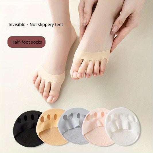 5pairs Open Toe Non-slip Foot Socks for Sandals Spring & Summer