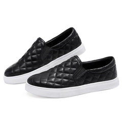 Women's Quilted Flat Loafers Casual Slip On Shoes