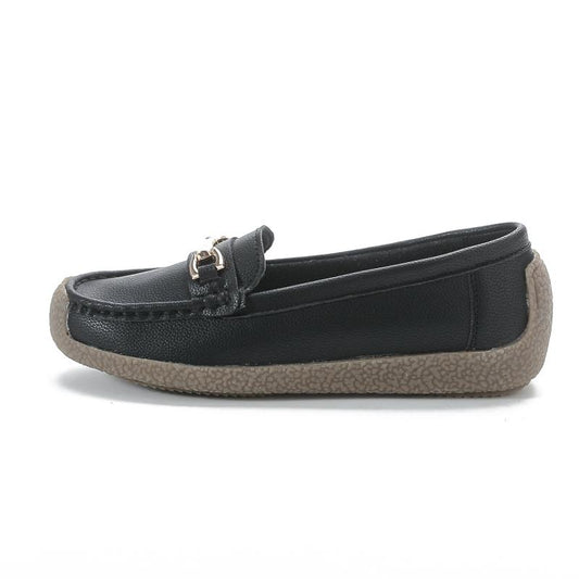 Women's Metallic Chain Loafers Slip On Lightweight Soft Sole Shoes