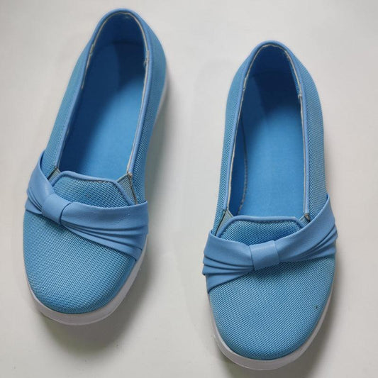 Leopard Print Slip On Loafers Round Toe Flat Walking Shoes