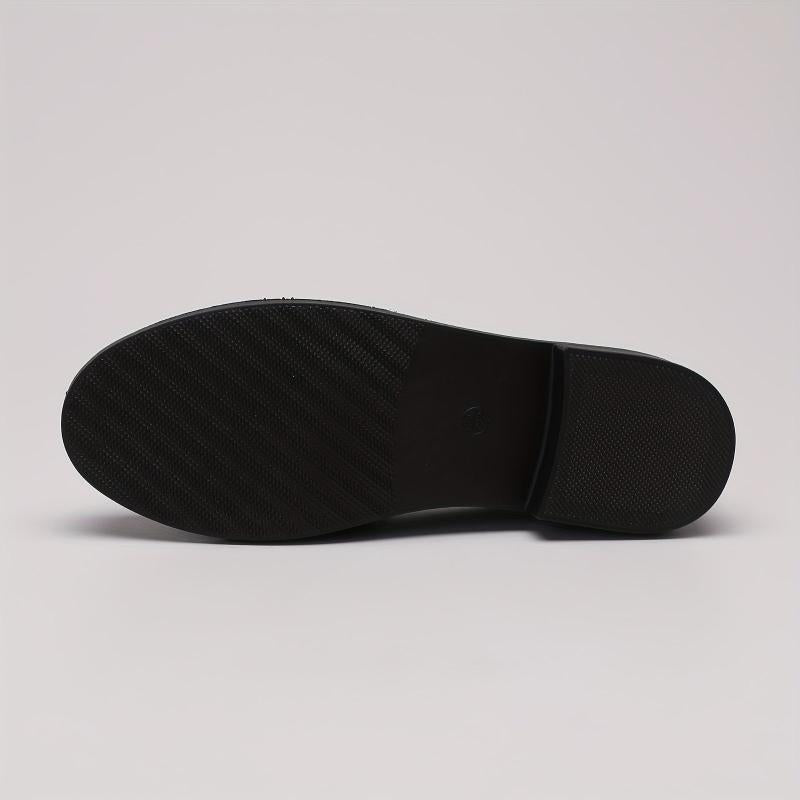 Women's Metal Decor Chunky Loafers Slip On Shoes