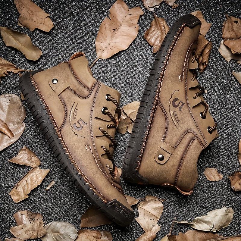 Men's Vintage Lace Up Outdoor Shoes Casual Walking Hiking Trekking