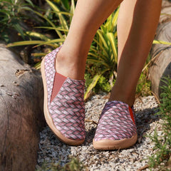 Women's Braided Canvas Slip On Flat Shoes Lightweight Casual Outdoor Travel