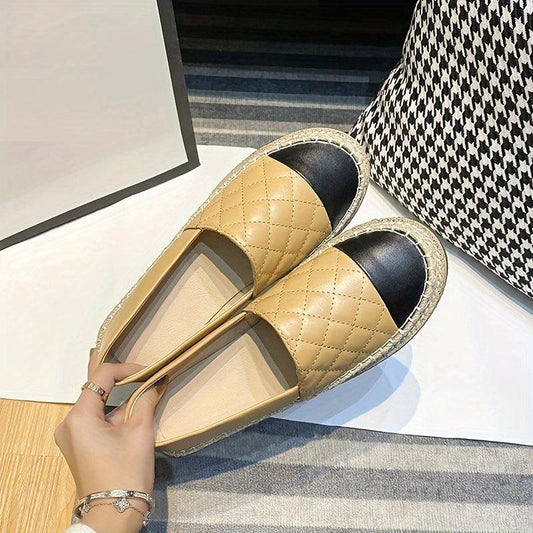 Women's Argyle Platform Loafers Slip on Low Top Casual Shoes