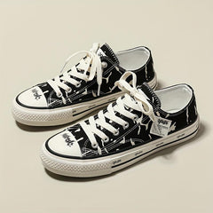 Women's Flat Canvas Lace Up Shoes Low Top Comfortable Casual Walking Shoes