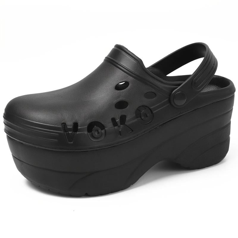 Women's Platform Hollow Out Clogs Lightweight Non Slip Beach Sandals