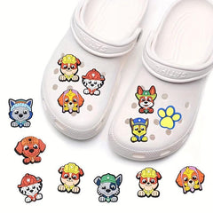 30pcs Dogs Shoe Charms for Bubble Slides Sandals Shoe Decorations Accessories