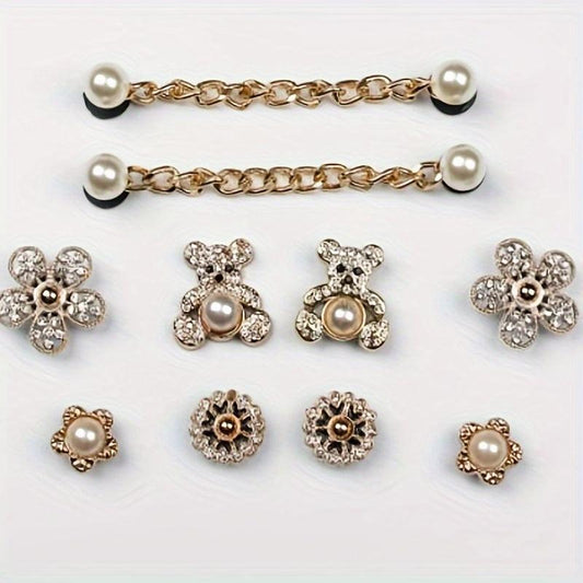 Summer Women's Shoe Flower Shoe Buckle Ins Garden Shoes Decoration